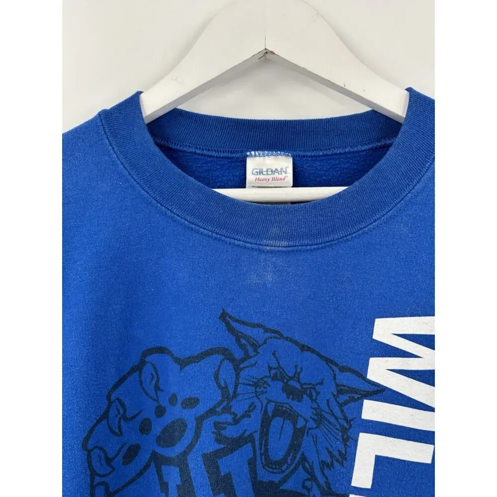 Vintage UK Kentucky Wildcats Sweatshirt Mens XL Blue Pullover Graphic Cotton
